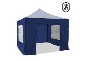 4 Murs Tente Pliante Pro 3*3 Bleu