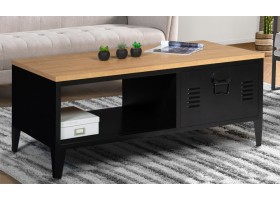 Table Basse Bois Métal Storvik Noir