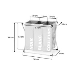 Panier A Linge 3 Compartiments