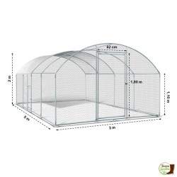Volière d'élevage 15M² dôme