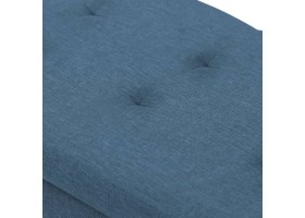 Banquette coffre + Pieds 76Cm bleu canar