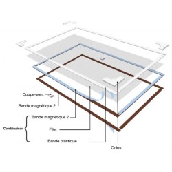 Moustiquaire fenetre fibre de verre 130X