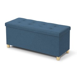 BANQUETTE COFFRE AVEC PIEDS 100CM BLEU C