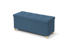 BANQUETTE COFFRE AVEC PIEDS 100CM BLEU C