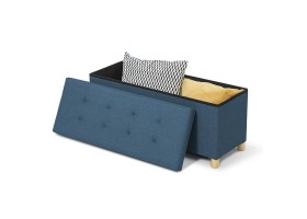 BANQUETTE COFFRE AVEC PIEDS 100CM BLEU C