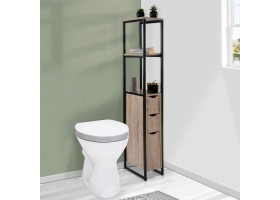 Meuble WC 3 portes Timeo avec étageres