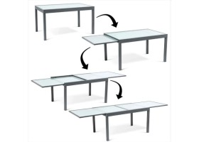 Table Extensible Verre Trempee