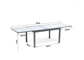 Table Extensible Verre Trempee