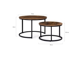 Table Basse Ronde Gigogne Elize X2