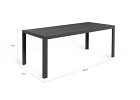 Table Polywood Palma 150Cm-Gris