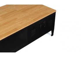 Table Basse Bois Métal Storvik Noir