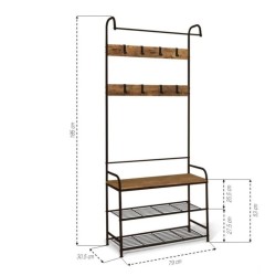 Vestiaire Bois Metal Luxe