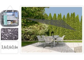 Ombriere Filet 3,6X3,6X3,6M. Gris