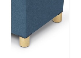 Banquette coffre + Pieds 76Cm bleu canar