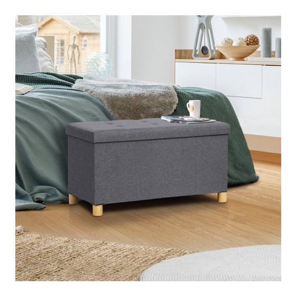 Banquette Coffre + Pieds 76Cm Gris F