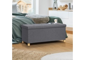 Banquette Coffre + Pieds 100Cm Gris F