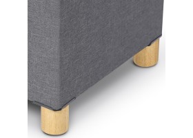 Banquette Coffre + Pieds 100Cm Gris F