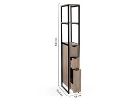 Meuble WC 3 portes Timeo avec étageres