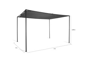 Pergola Alu 3X3 Grise