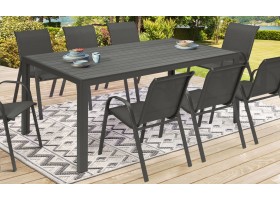 Table Alu + Polywood Palma 190Cm - Gris