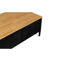 Table Basse Bois Métal Storvik Noir