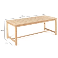 Table De Jardin En Bois 150Cm + 2 Bancs