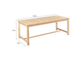 Table De Jardin En Bois 150Cm + 2 Bancs
