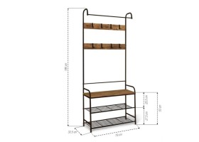 Vestiaire Bois Metal Luxe