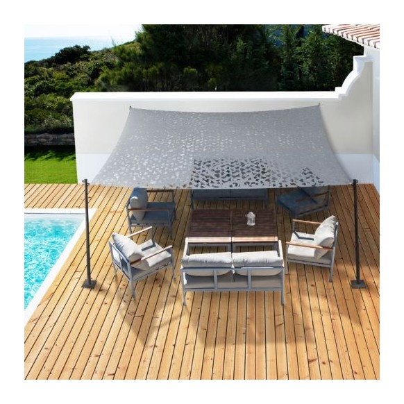 Ombriere Filet 2X3M Gris Clair