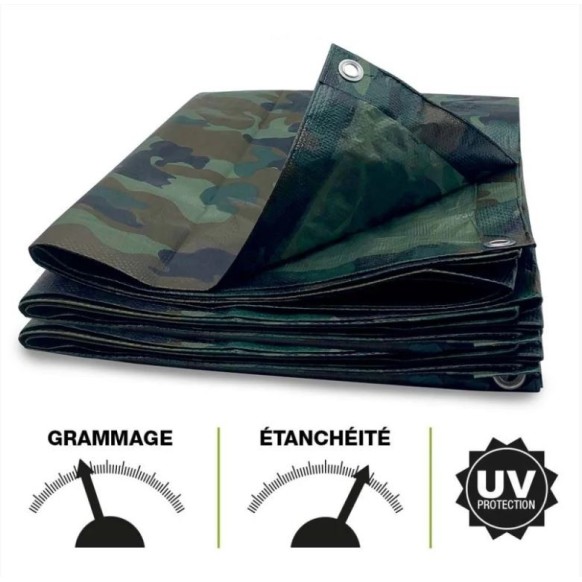 Bâche Camouflage.130Gr/M²