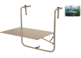 Table pour balcon 60X43 cm Taupe