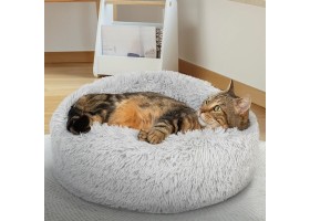 Coussin Chat 40Cm Gris