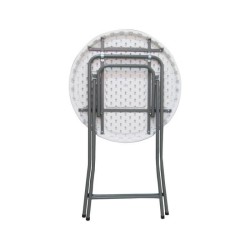 Table haute pliante blanche