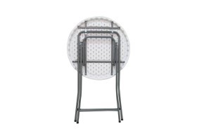 Table haute pliante blanche
