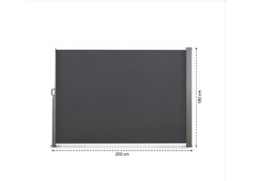 Paravent retractable anthracite 2,5x1,6m