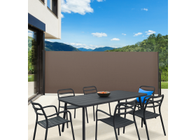 Paravent retractable taupe 2,5x1,6m