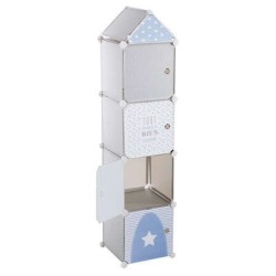 Colonne de rangement "château" 140cm ble