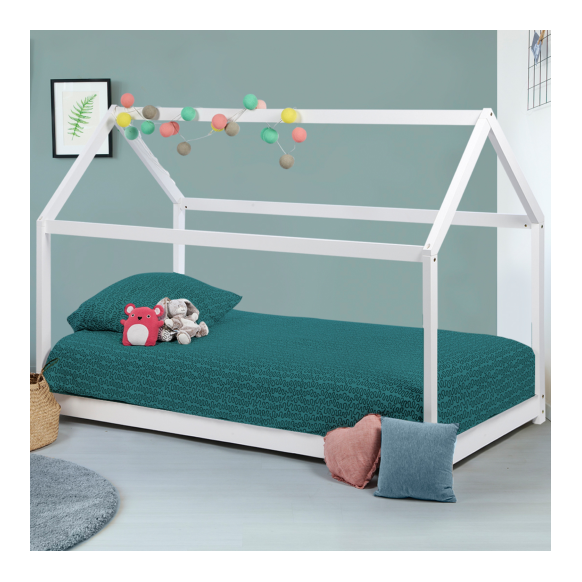 Lit Cabane Coloris Blanc