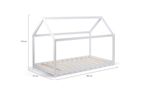 Lit Cabane Coloris Blanc