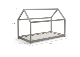 Lit Cabane Coloris Gris