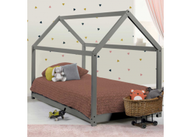 Lit Cabane Coloris Gris