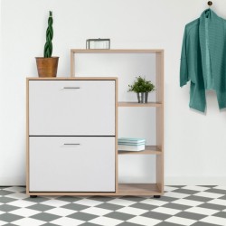 Meuble chaussures 2 portes + étagère woo