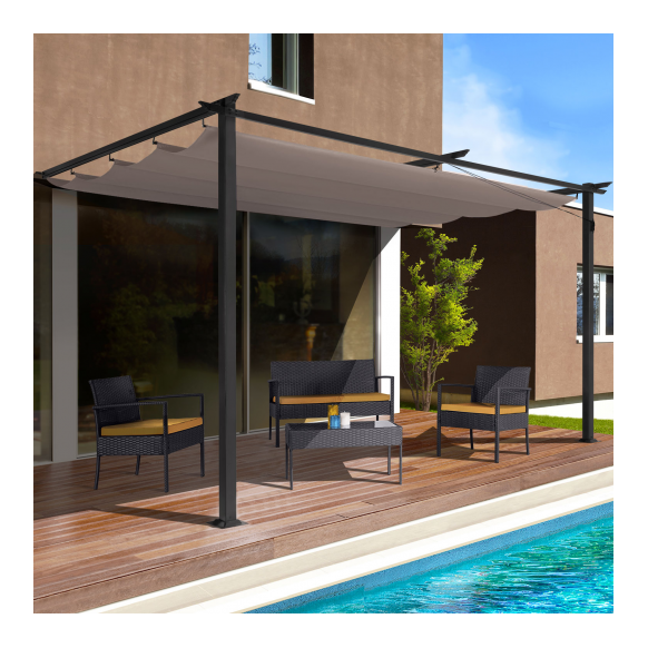 Pergola adossée Alia 3X4M toit rétractab