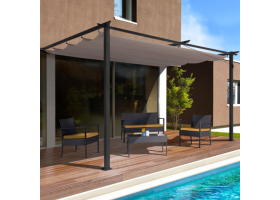 Pergola adossée Alia 3X4M toit rétractab