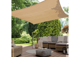Voile d'ombrage rectangulaire taupe 4X3M