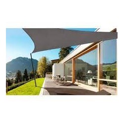 Voile d'ombrage triangulaire gris 5X5X5M