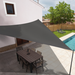 Voile d'ombrage triangulaire gris 5X5X5M