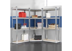 Etagères d'angle métal modulables 4 nive