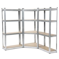 Etagères d'angle métal modulables 4 nive