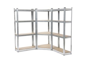 Etagères d'angle métal modulables 4 nive